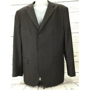 Banana Republic Sport Coat Blazer Jacket Size 46R Brown Pinstriped